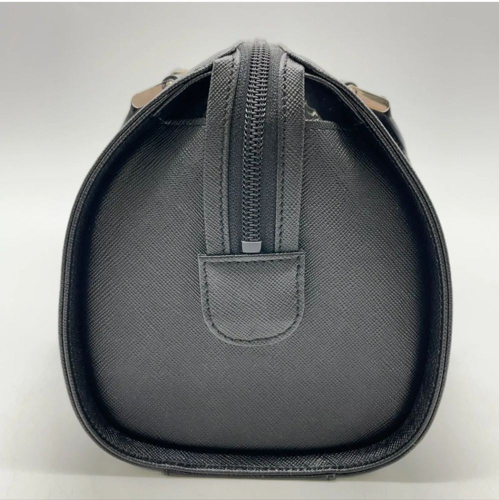 Auth Burberry Leather Black Nova Check Pattern Tubular Bag - Picture 11 of 16